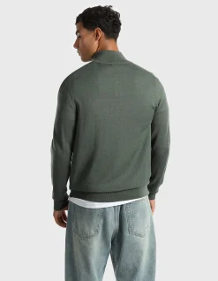 1/4 ZIP MERINO BLEND SWEATER