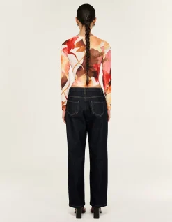 Aalto Dark Indigo Straight Leg Jeans
