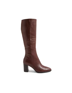 ABLE MI CHOC BROWN HEEL LEATHER