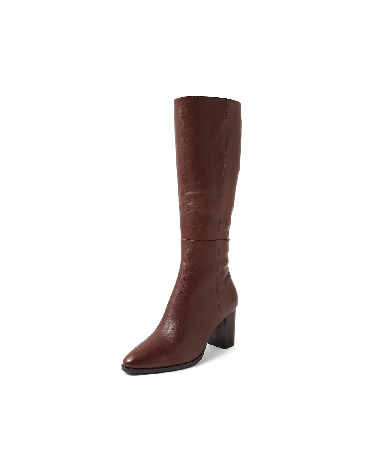 ABLE MI CHOC BROWN HEEL LEATHER