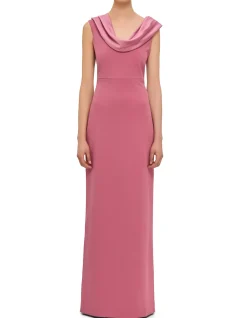 ADELE DRAPED NECKLINE MAXI DRESS