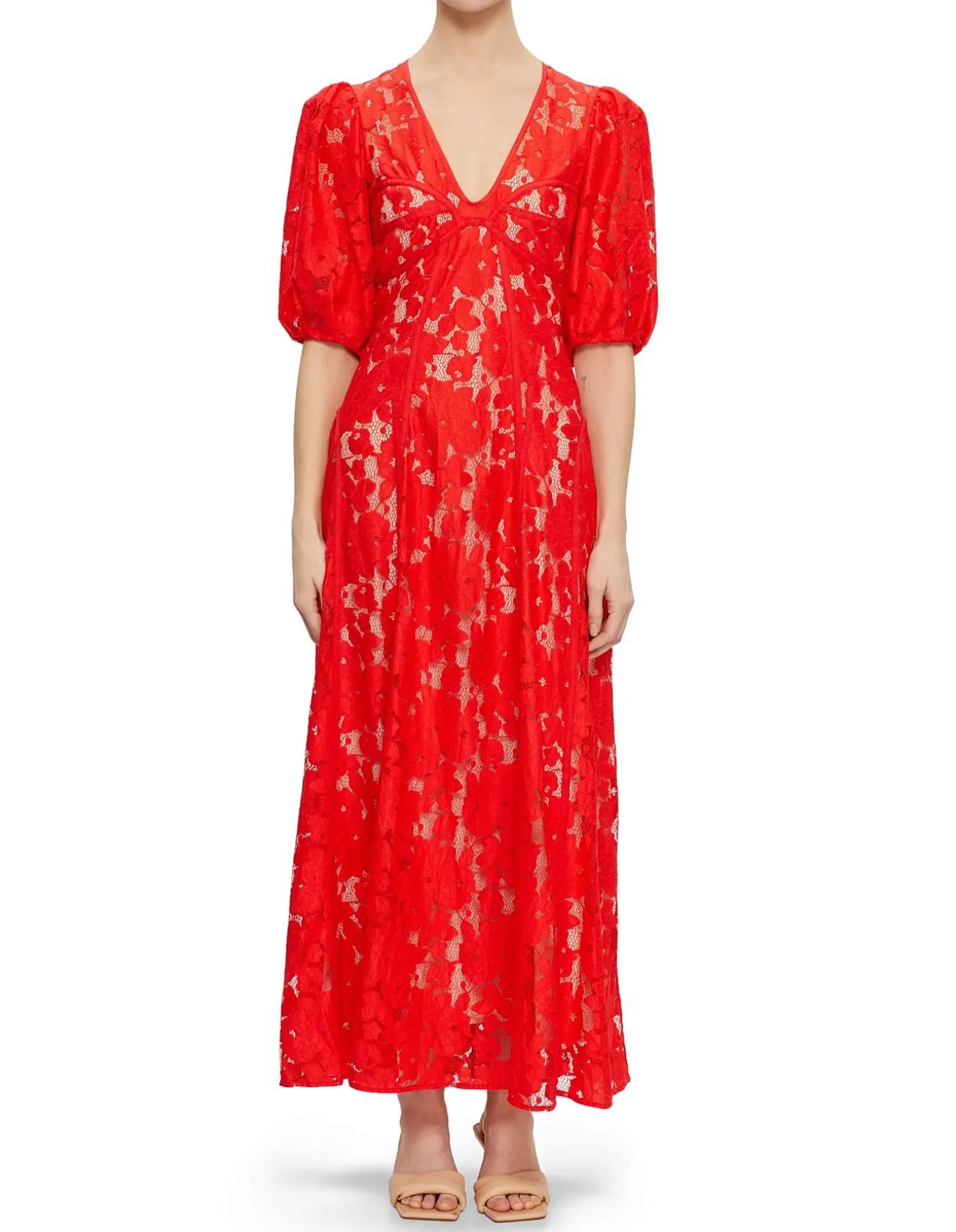 ADELINE LACE MIDI DRESS