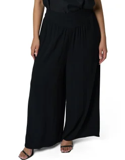 Adina High Waist Black Wide Leg Pant