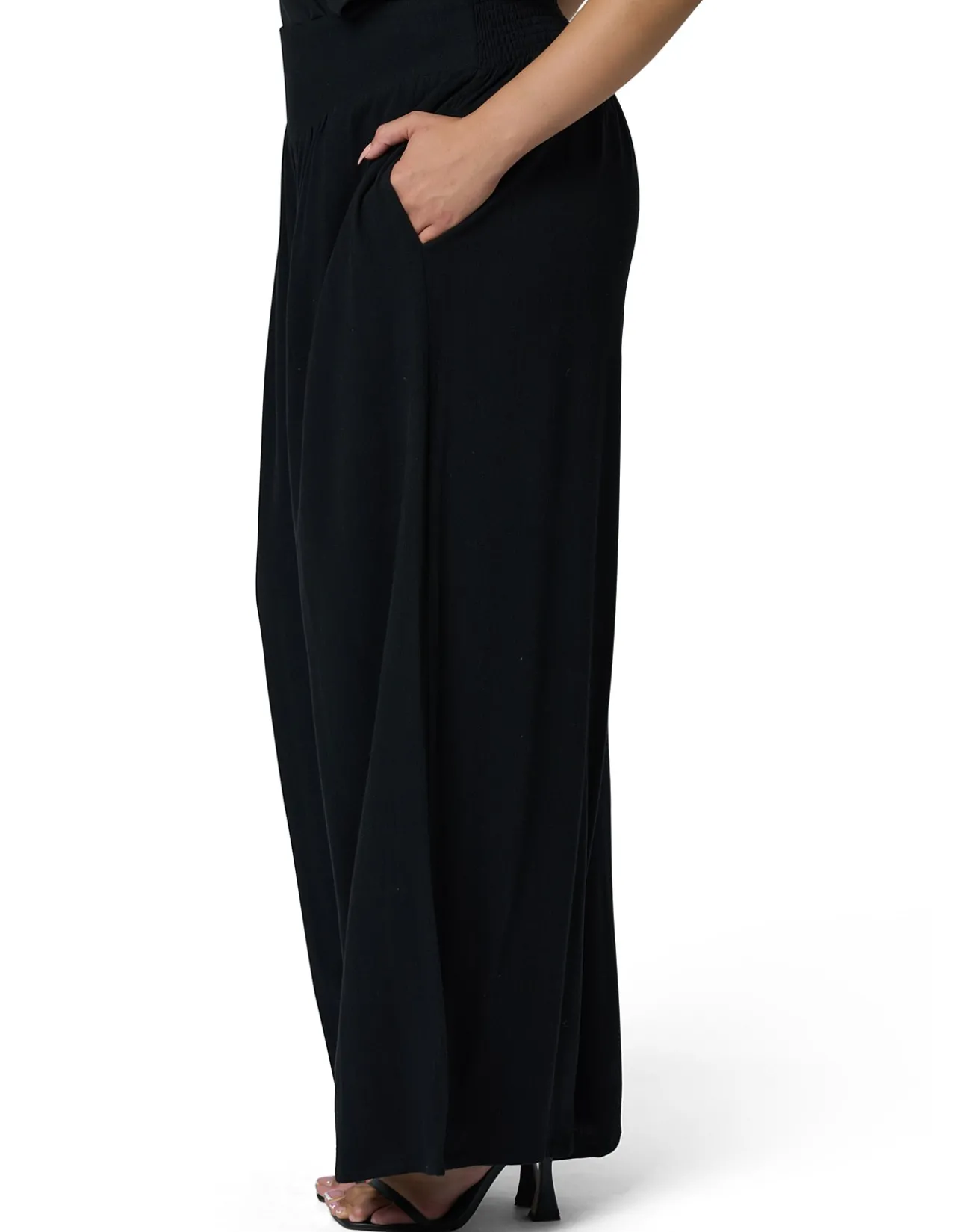 Adina High Waist Black Wide Leg Pant