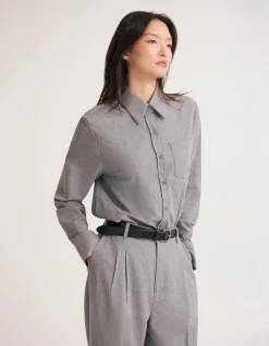 ADRIENNE EURO FABRIC OVERSIZE SHIRT