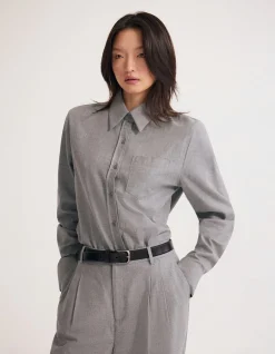 ADRIENNE EURO FABRIC OVERSIZE SHIRT