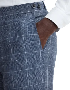 Aintree Prince Of Wales Check Trouser Indigo