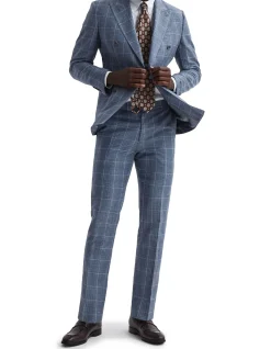 Aintree Prince Of Wales Check Trouser Indigo
