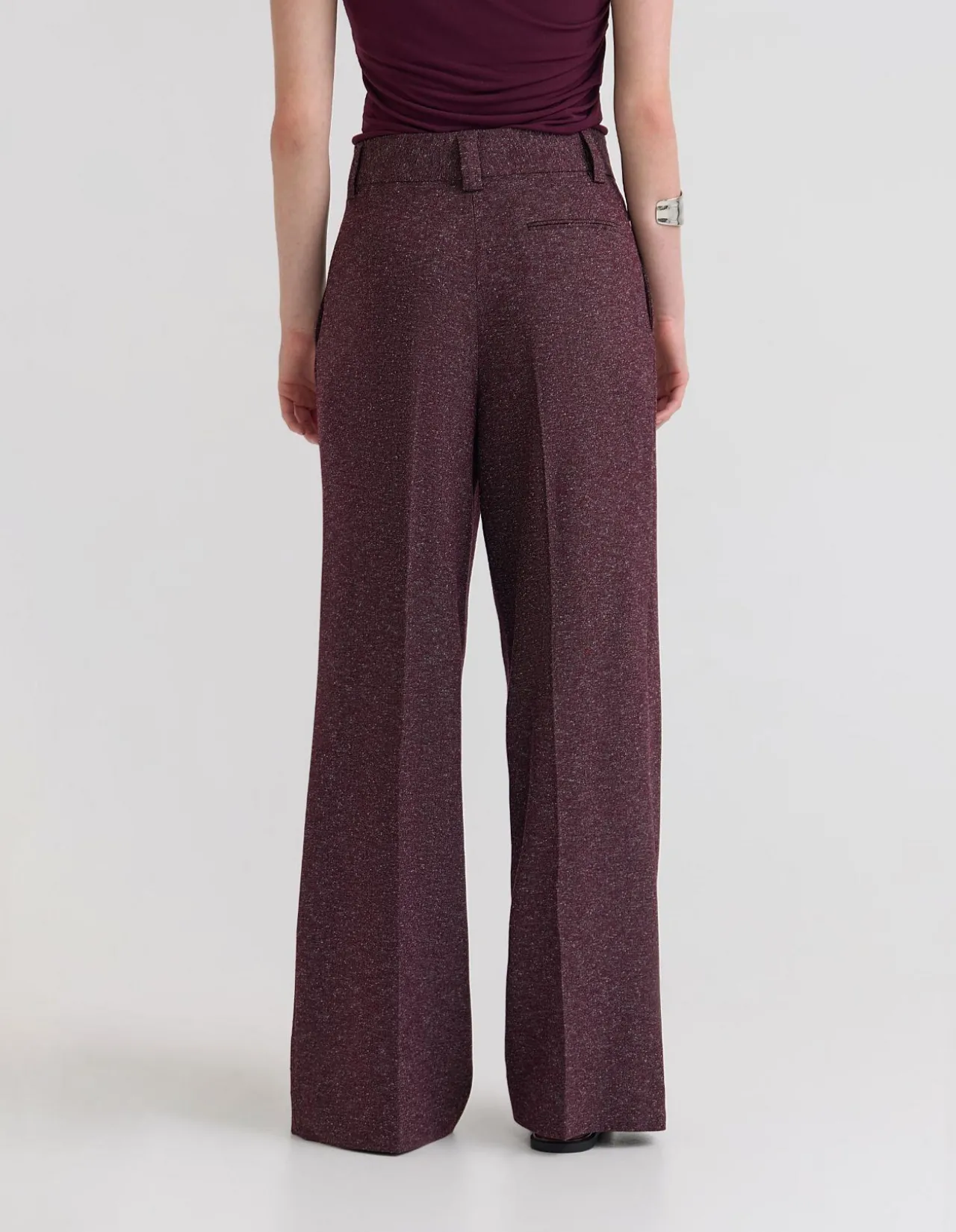 Alana Stretch Pant Eco-Friendly Straight Leg Burgundy
