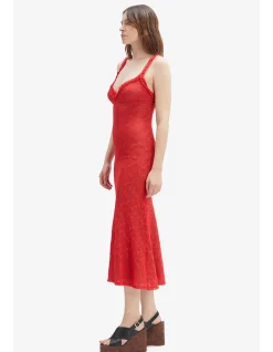 ALEGRA STRETCH LACE MIDI DRESS