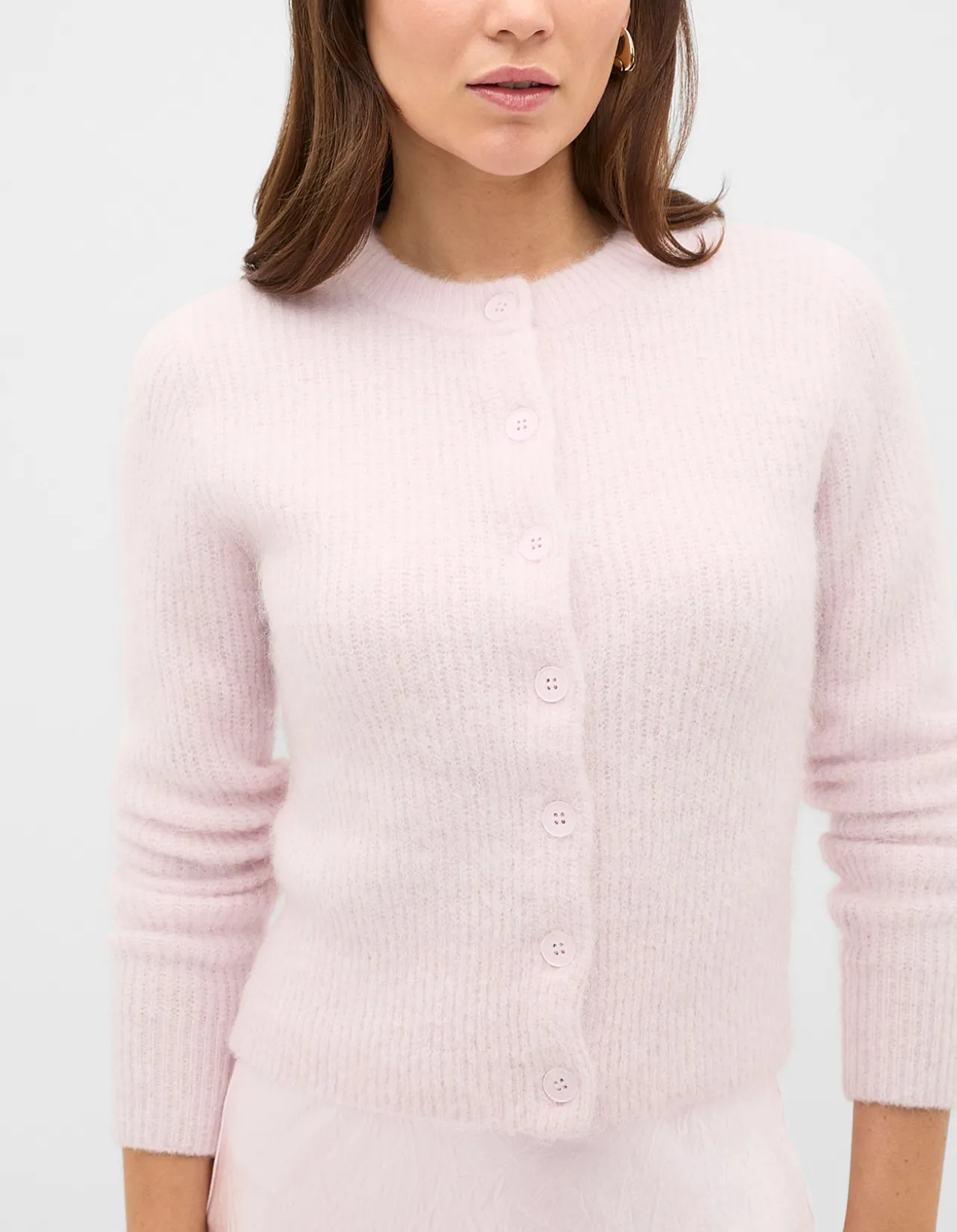 ALPACA BLEND FITTED CARDIGAN