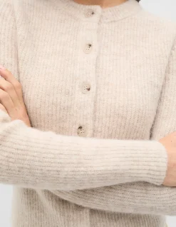 ALPACA BLEND FITTED CARDIGAN