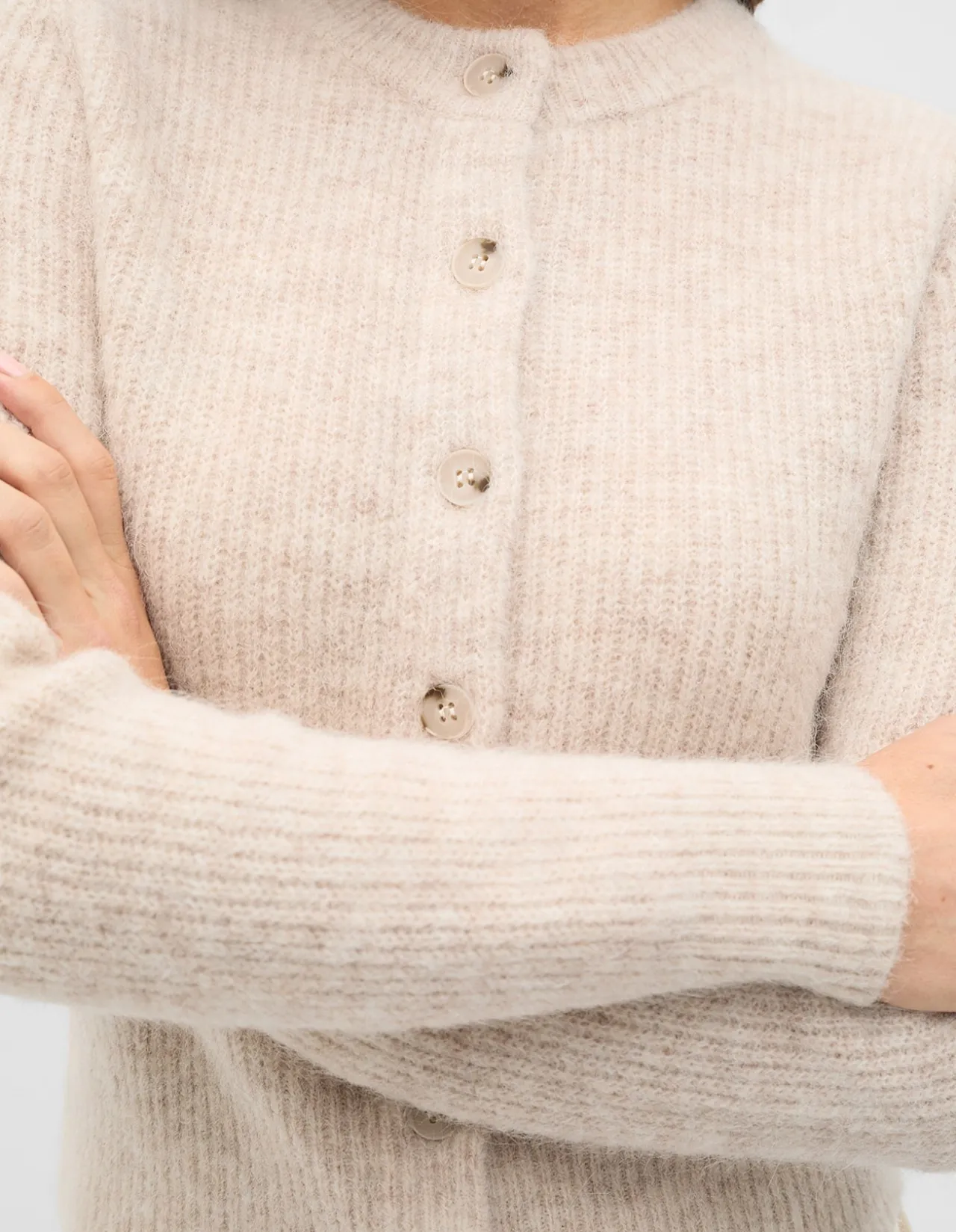 ALPACA BLEND FITTED CARDIGAN