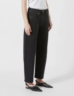 Amber Barrel Mid Rise Barrel Leg Jeans