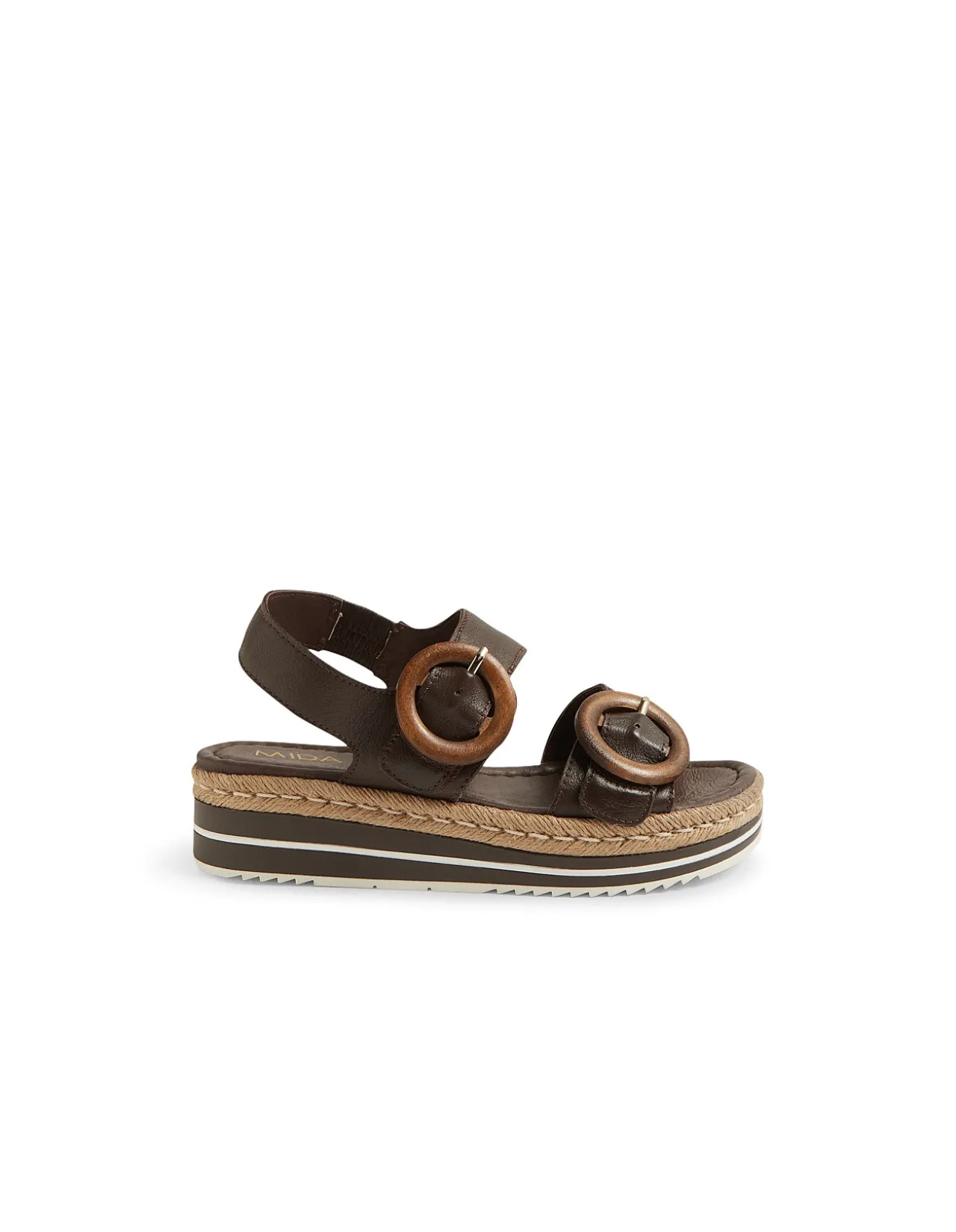 Ambian Wooden Buckle Platform Sandals