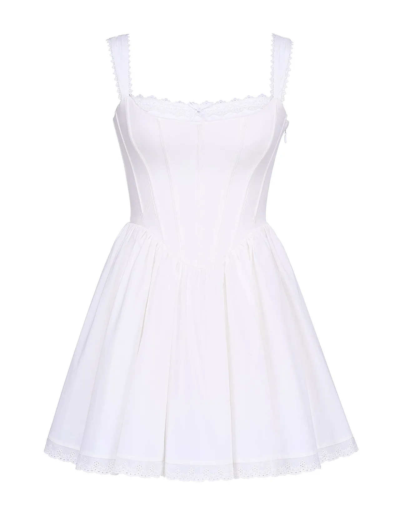 AMI COTTON CORSET MINI DRESS