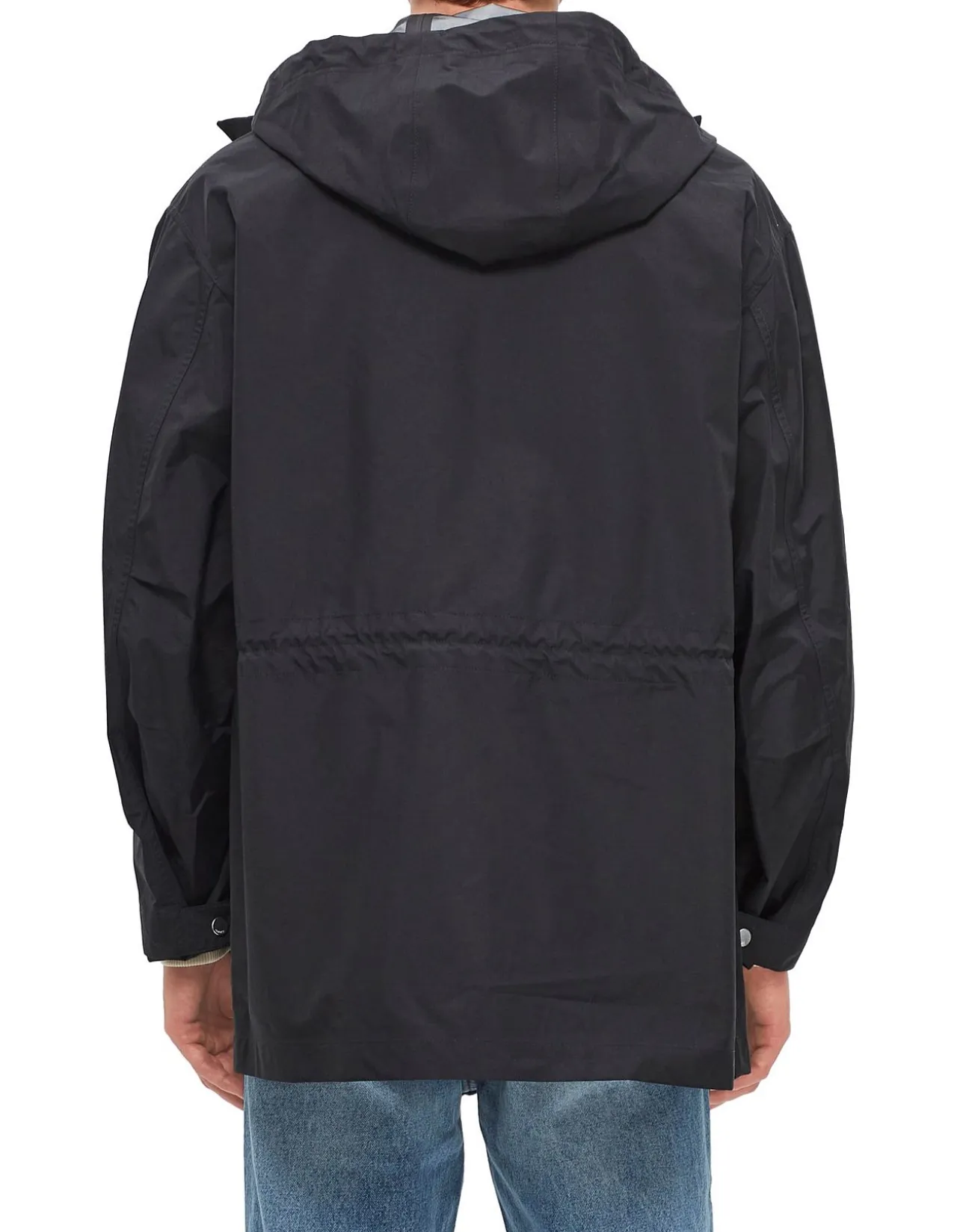 Ami Long-Sleeved Utility Parka with Embroidered Chest Logo
