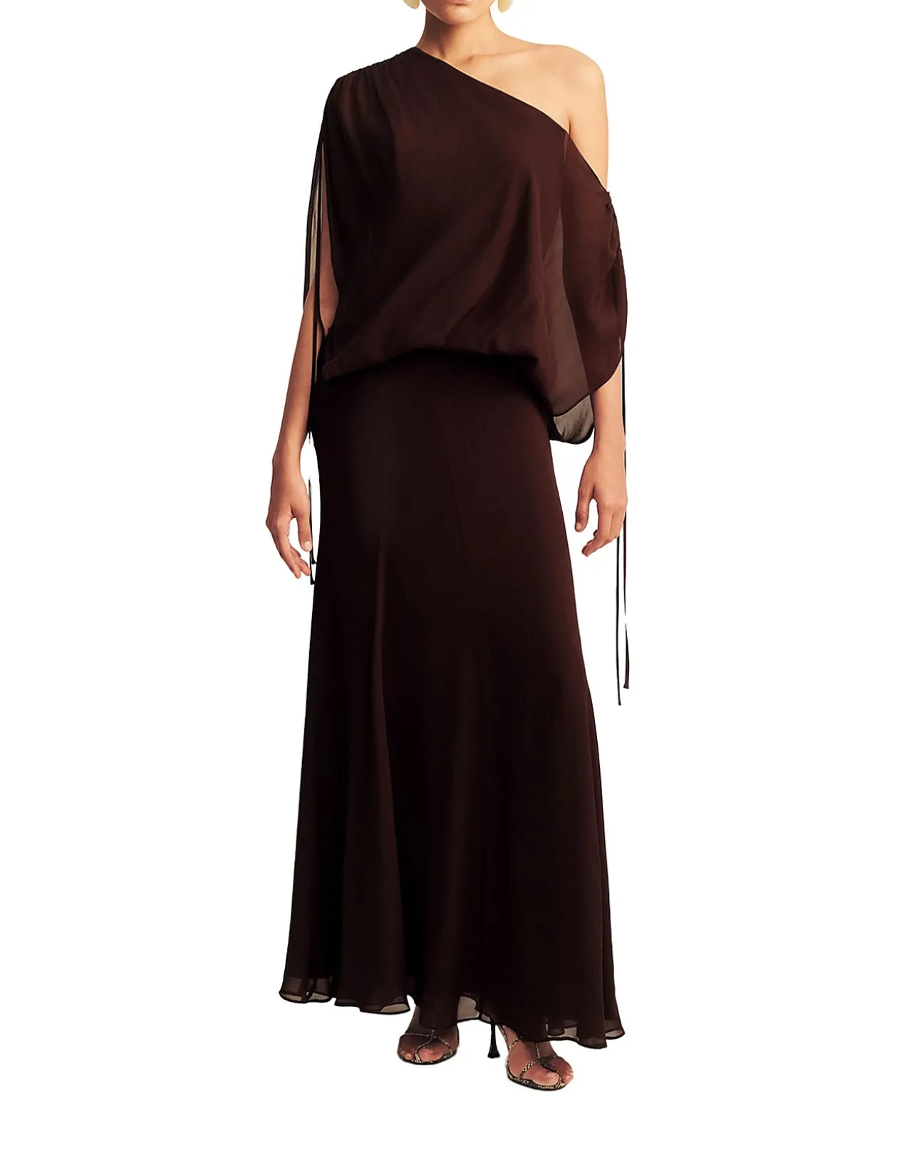 AMINA OFF SHOULDER BLOUSON MAXI DRESS