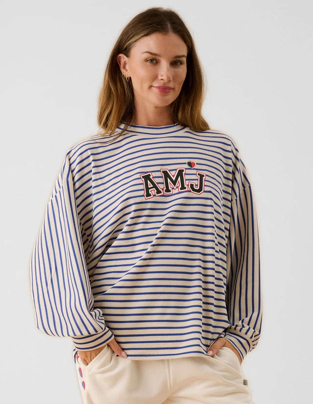 Amj Waffle Long Sleeve Top
