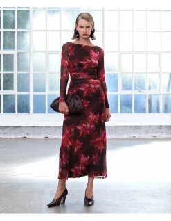 Amyra Mesh Midi Dress