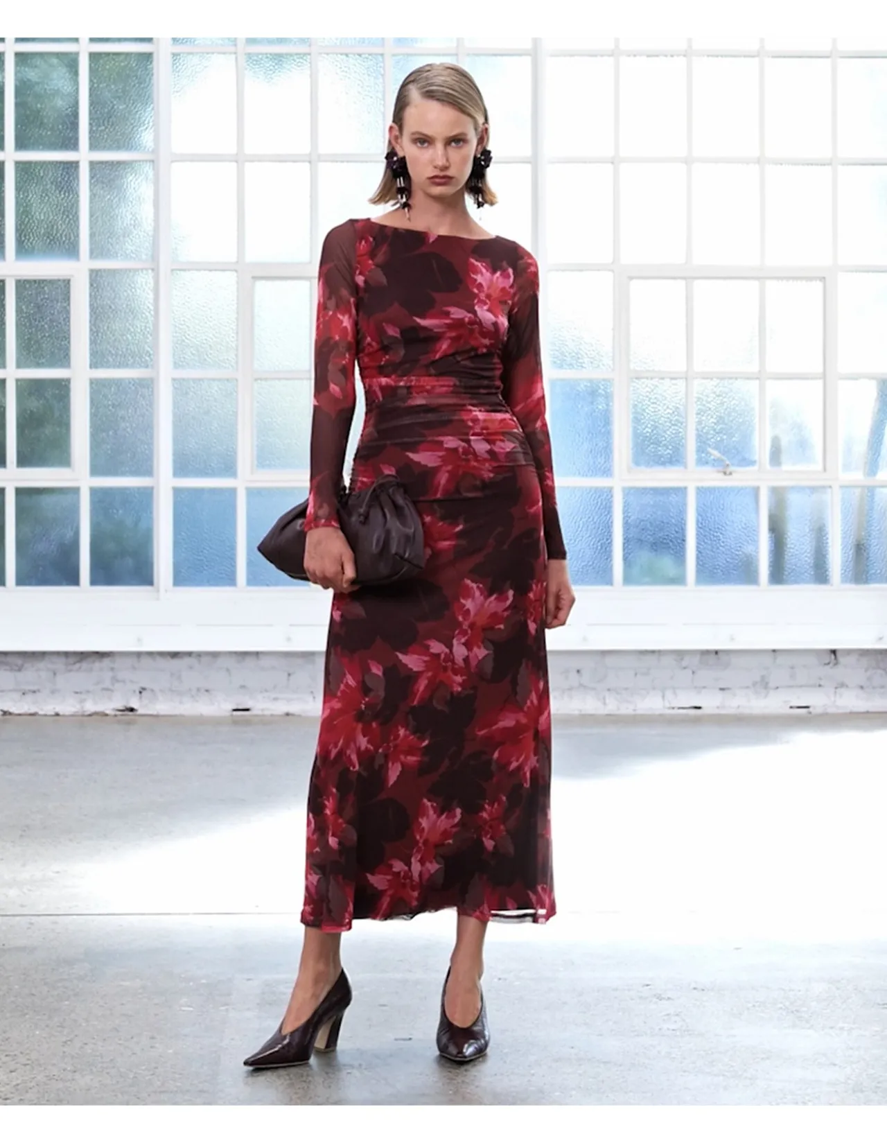 Amyra Mesh Midi Dress