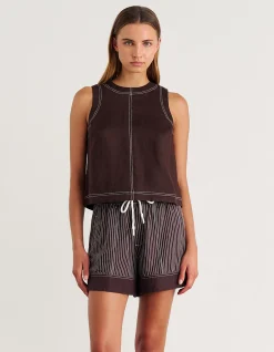 ANN LIN OPEN BACK SLEEVELESS TOP