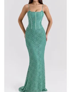 Antonina Lace Corset Maxi Dress
