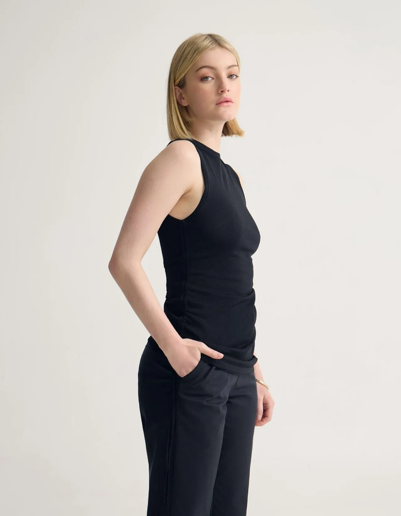 APRIL DRAWSTRING KNITTED TOP
