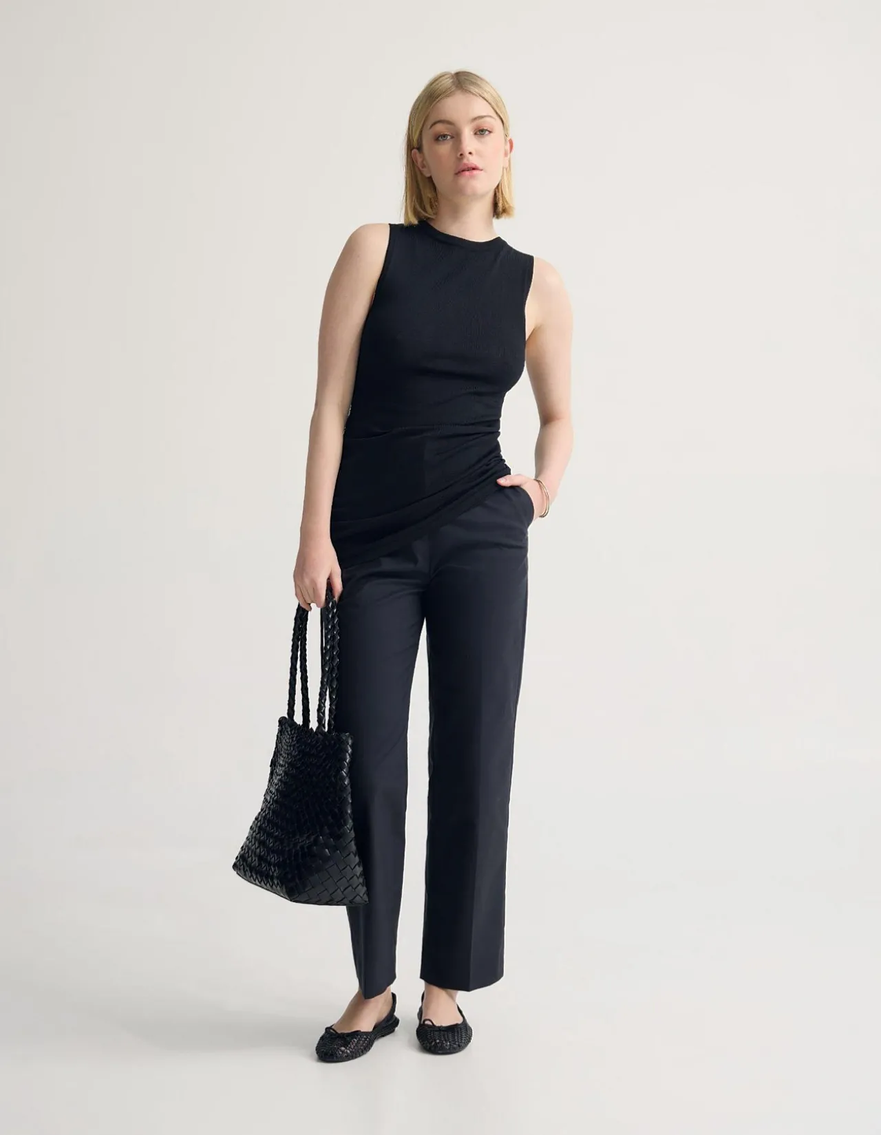 APRIL DRAWSTRING KNITTED TOP