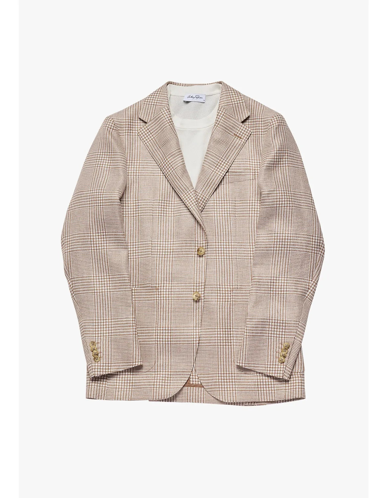 ARCHER BLAZER -WOOL/LINEN BROWN HERITAGE CHECK