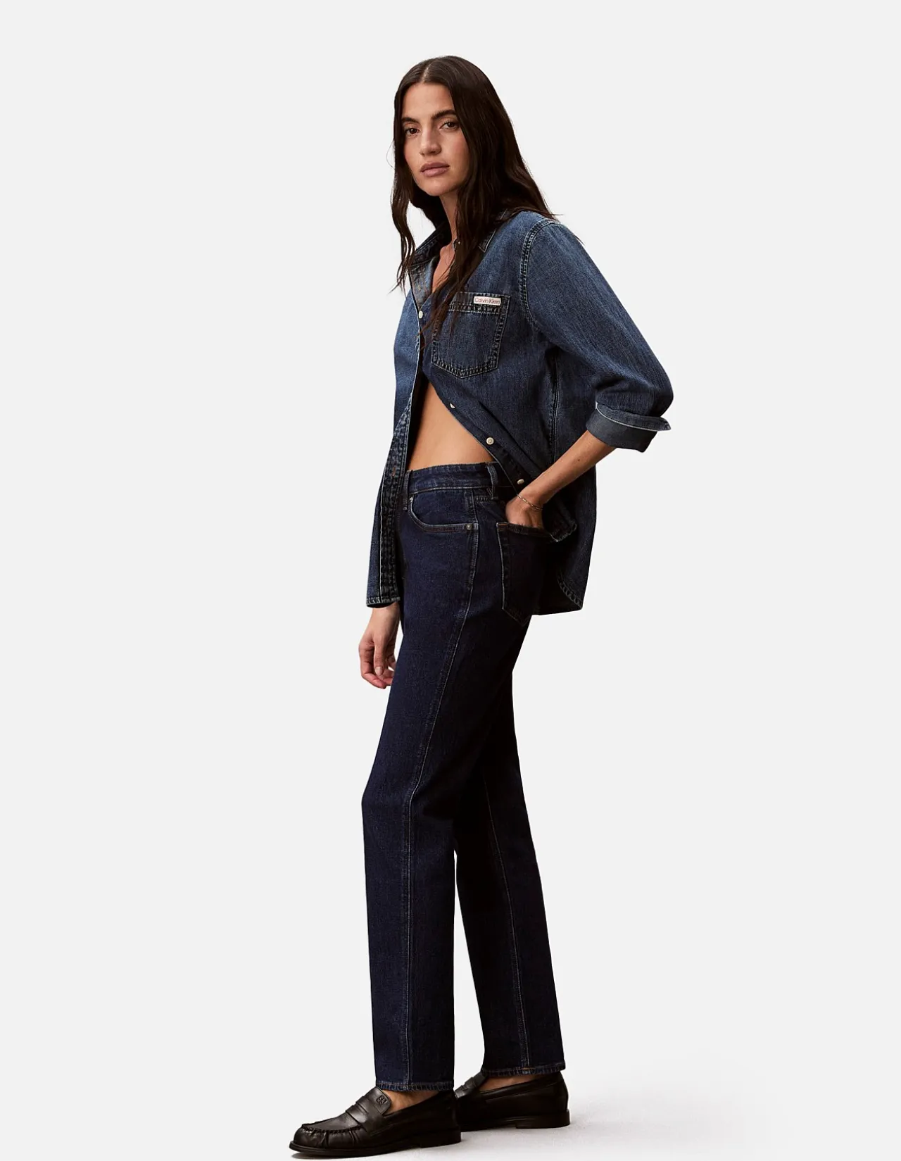 Archive High Rise Slim Indigo Denim Jeans