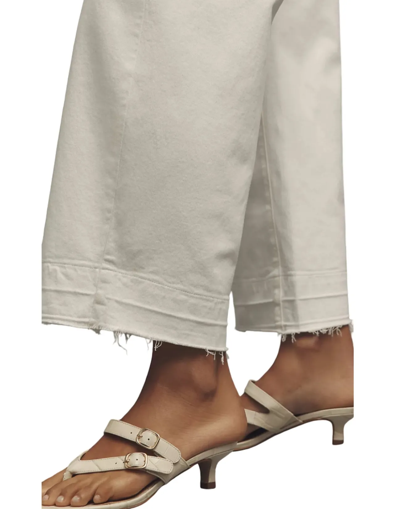 Arellia Ankle Wide Undone Hem Barrel Leg Jeans
