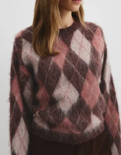 Argyle Crew Neck Knit