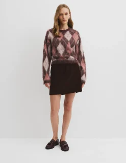 Argyle Crew Neck Knit