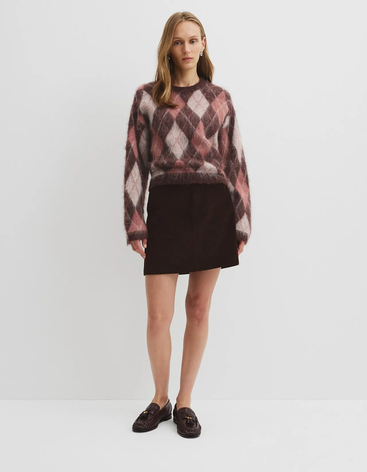 Argyle Crew Neck Knit