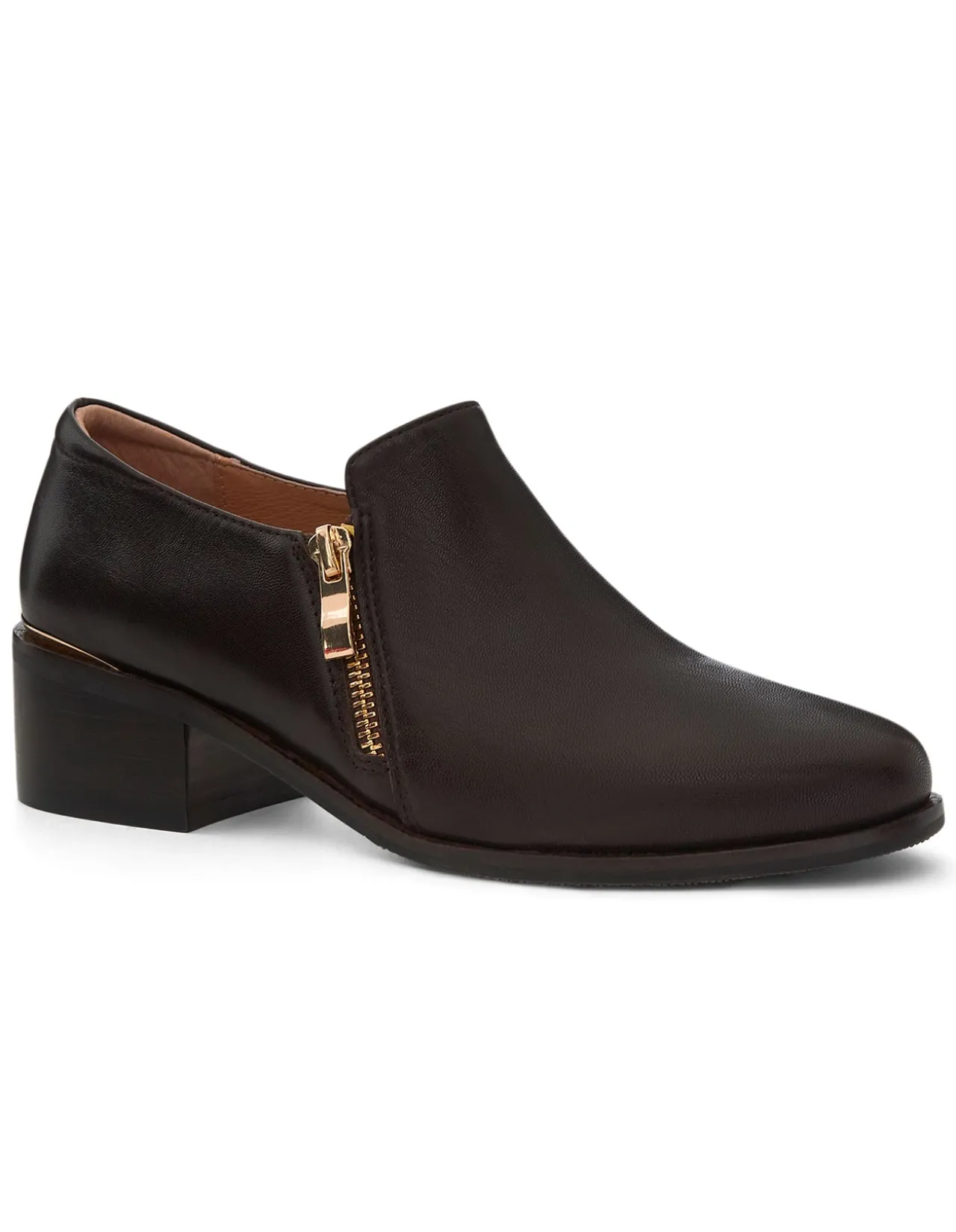 ARGYLE LEATHER ANKLE BOOT