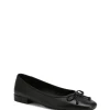 Armenia Black Leather Ballet Flat
