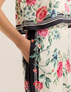 ARTISAN SCARF SATIN PANTS