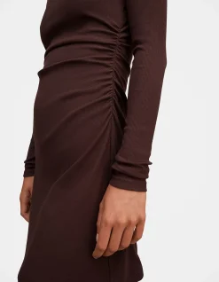 ASH LONG SLEEVES RIBBED MINI DRESS