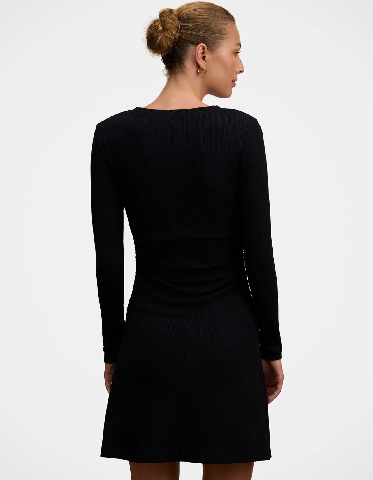 ASH LONG SLEEVES RIBBED MINI DRESS