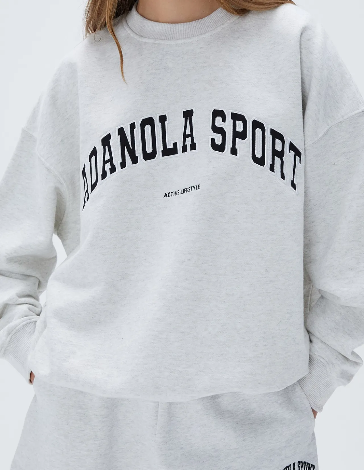 AS Oversized Fleece Back Logo Crew Sweatshirt