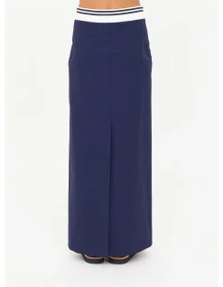 Astra Zora Zip Front Midi Pencil Skirt