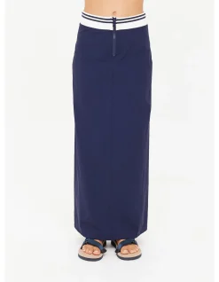 Astra Zora Zip Front Midi Pencil Skirt