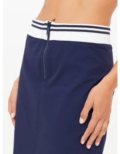 Astra Zora Zip Front Midi Pencil Skirt