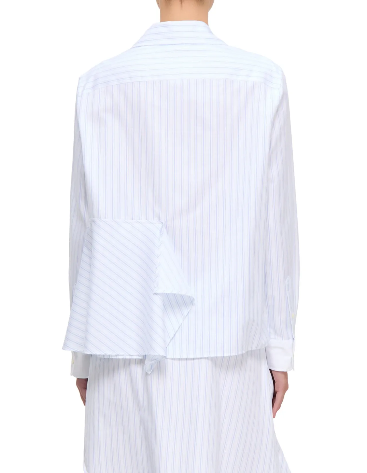 ASYMMETRIC DRAPED SHIRT