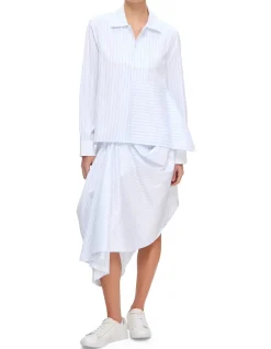 ASYMMETRIC DRAPED SHIRT