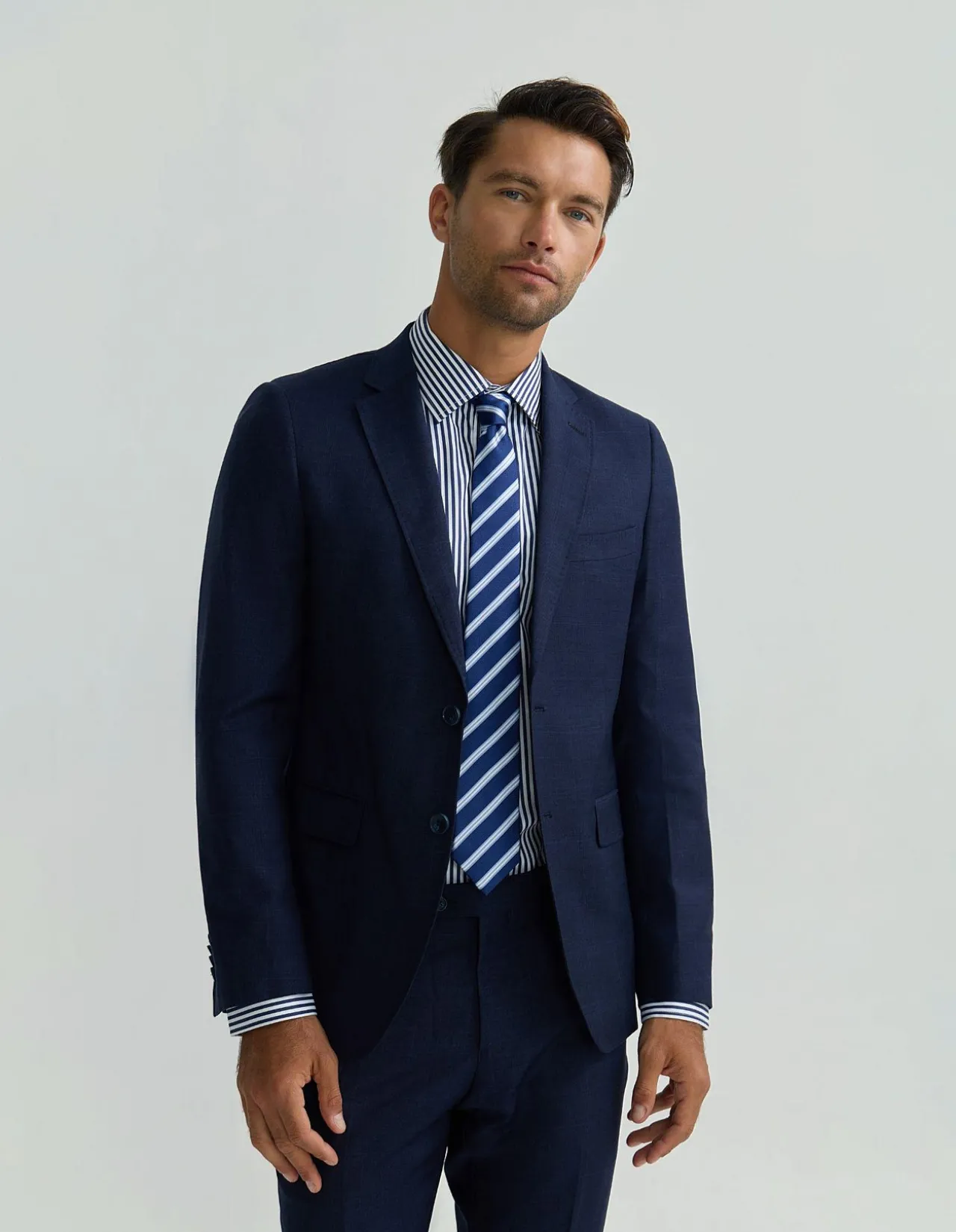 AUDEN WOOL CHECKED SUIT JACKET