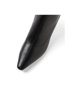 Audry Pointed Toe Kitten Heel Ankle Boots