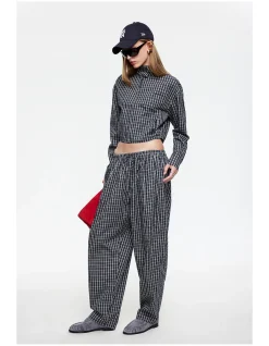 Aura Pant Low Rise Plaid Pants