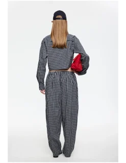 Aura Pant Low Rise Plaid Pants